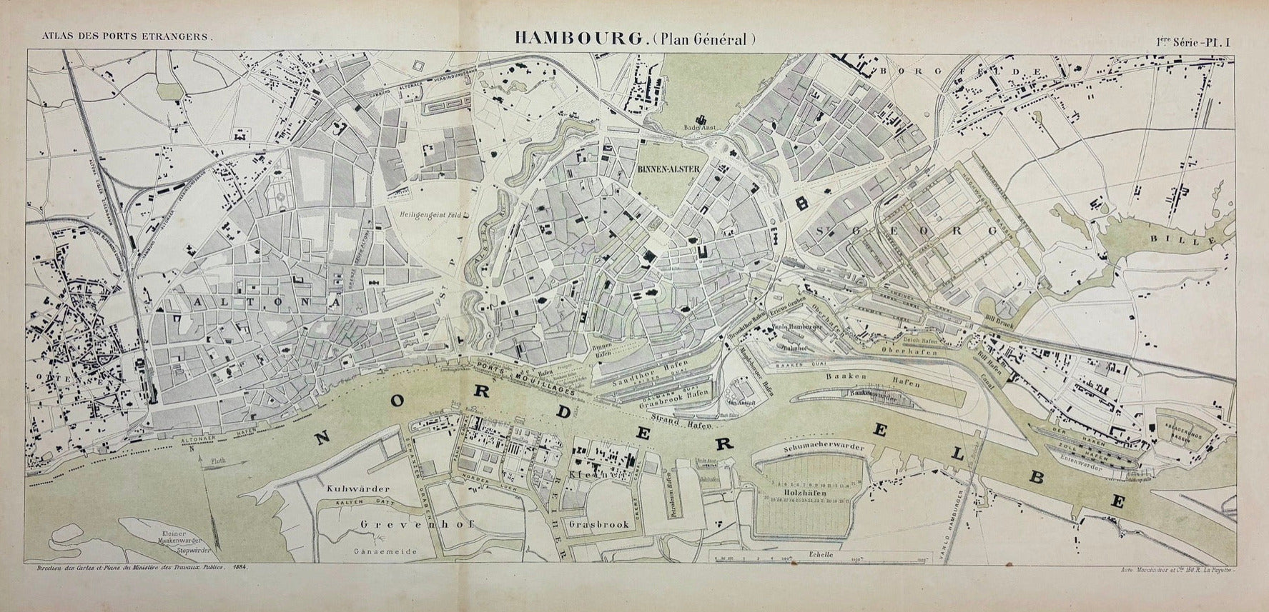 Hamburger Hafen im Jahr 1884
