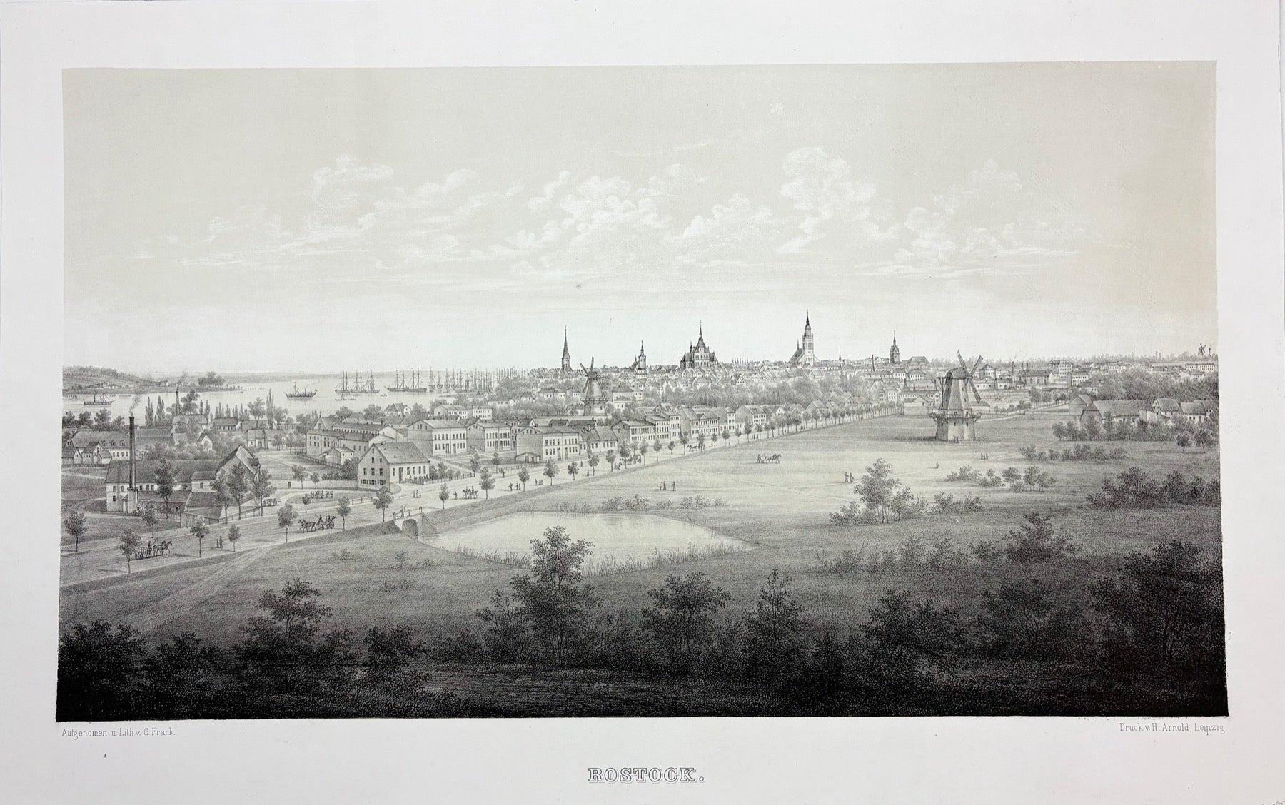 Rostock im Jahr 1855