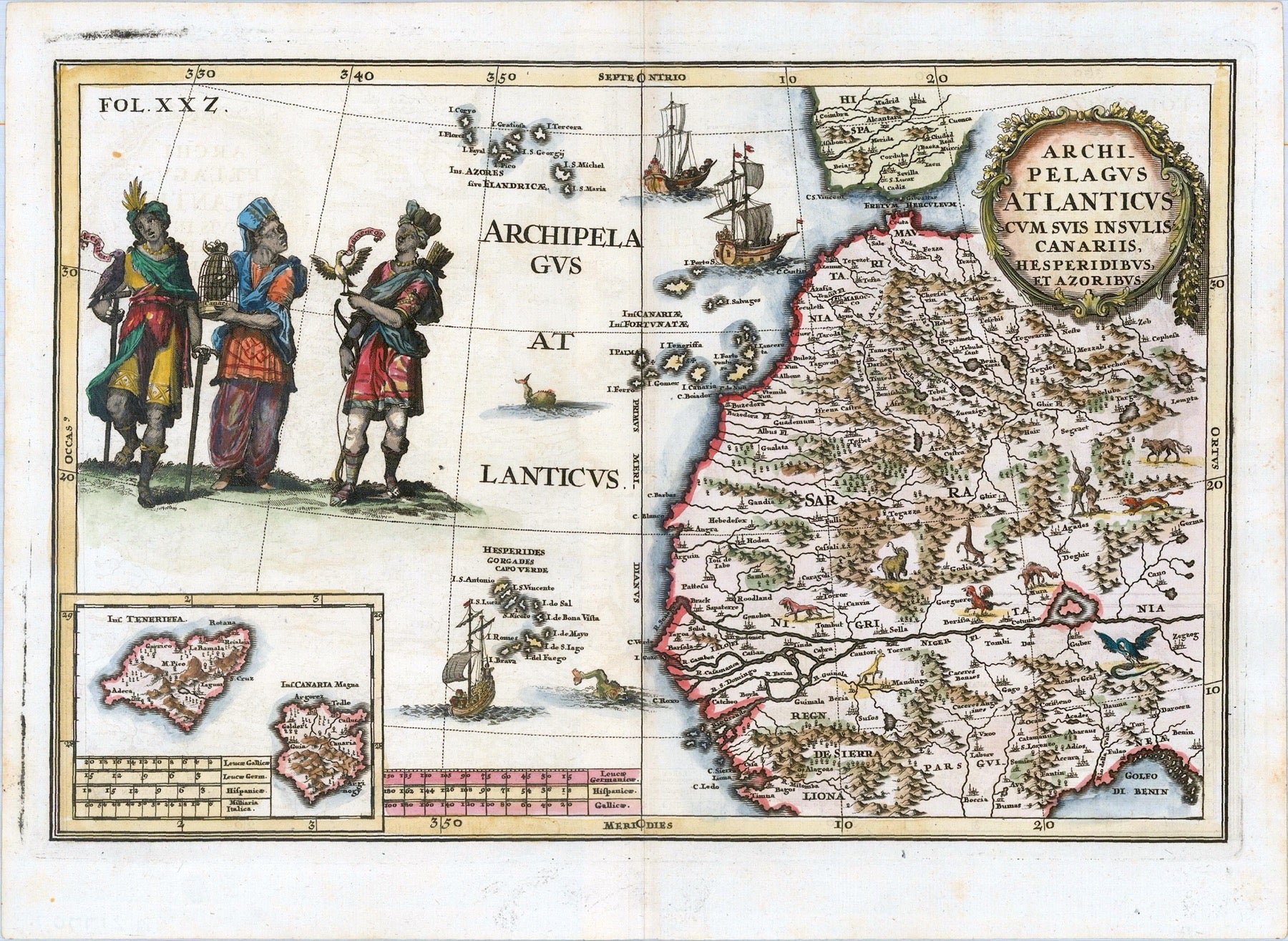 Kanarische Inseln, Kapverden und Westafrika im Jahr 1703