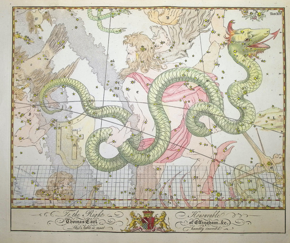 Sternbild der Schlange aus dem Jahr 1786