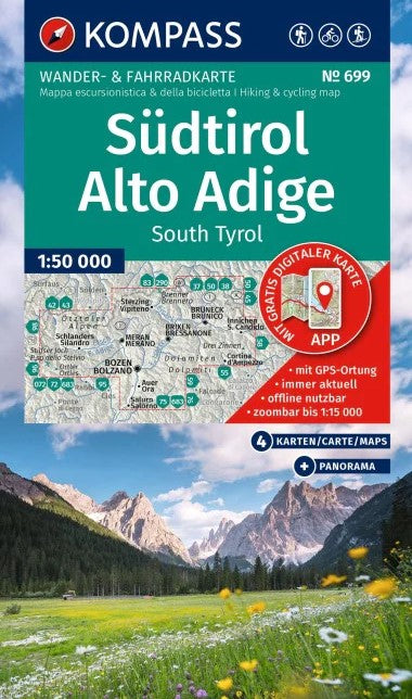 699 Südtirol, Alto Adige 1:50.000 - Kompass Wanderkartenset