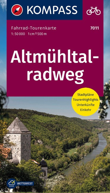 7011 Altmühltalradweg 1:50.000 - KOMPASS Fahrrad-Tourenkarten