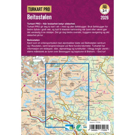 Beitostølen 1:50.000 - Turkart Pro Wanderkarte