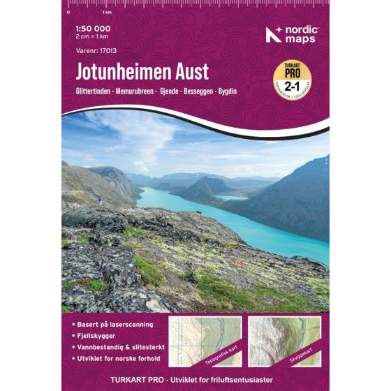 Jotunheimen Aust 1:50.000 - Turkart Pro Wanderkarte