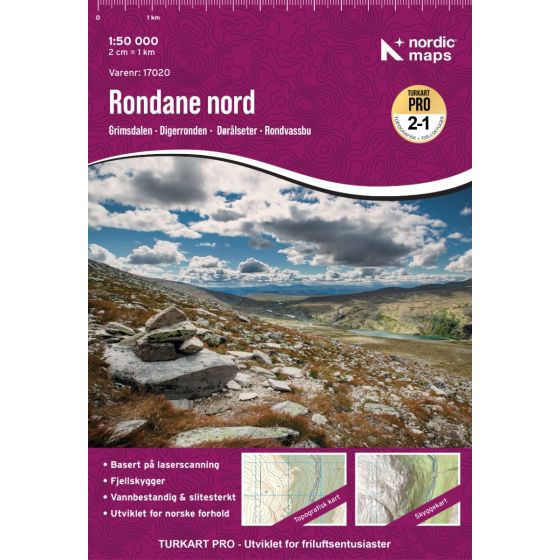 Rondane Nord 1:50.000 - Turkart Pro Wanderkarte