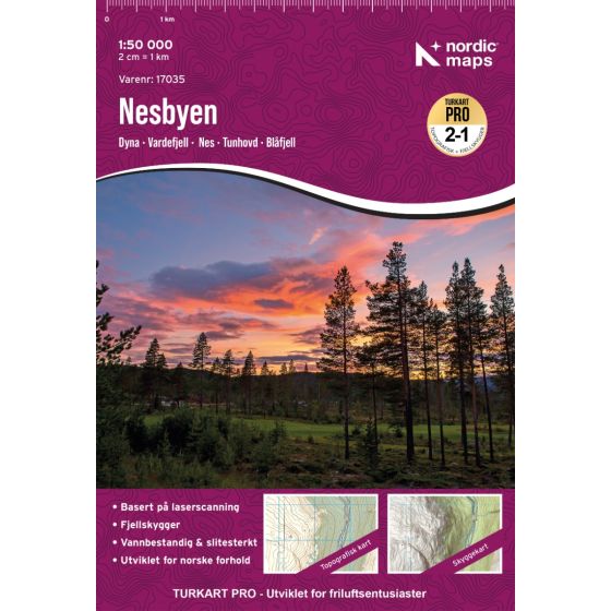 Nesbyen 1:50.000 - Turkart Pro Wanderkarte