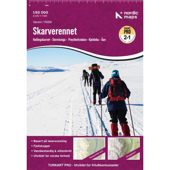 Skarverennet 1:50.000 - Turkart Pro Wanderkarte