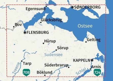 707 Flensburg-Kappeln - Kompass Wanderkarte