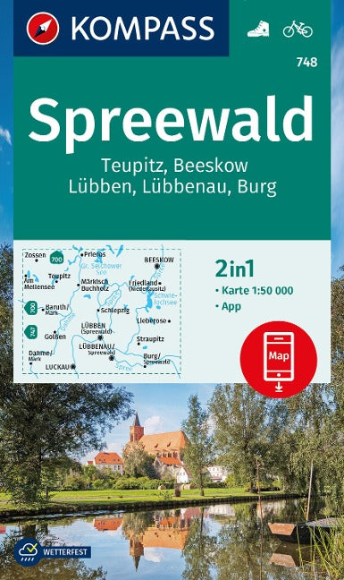 748 Spreewald 1:50.000 - Kompass Wanderkarte