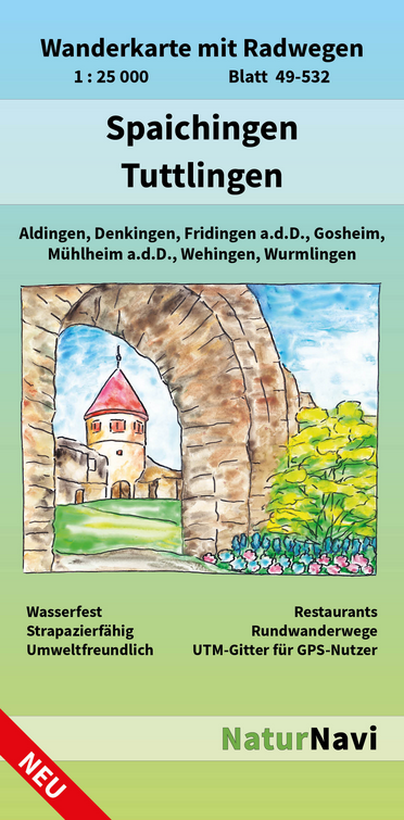 Spaichingen - Tuttlingen - 1:25.000 NaturNavi Wanderkarte