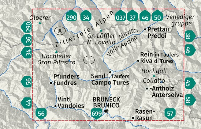 82 Tauferer Ahrntal 1:50.000 - Kompass Wanderkarte