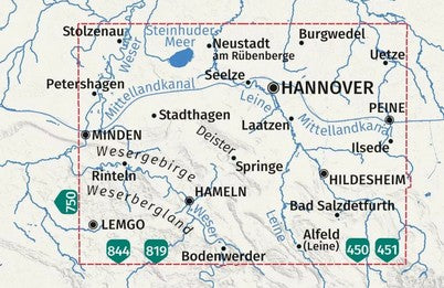 848 Hannover und Umgebung - Kompass Wanderkartenset