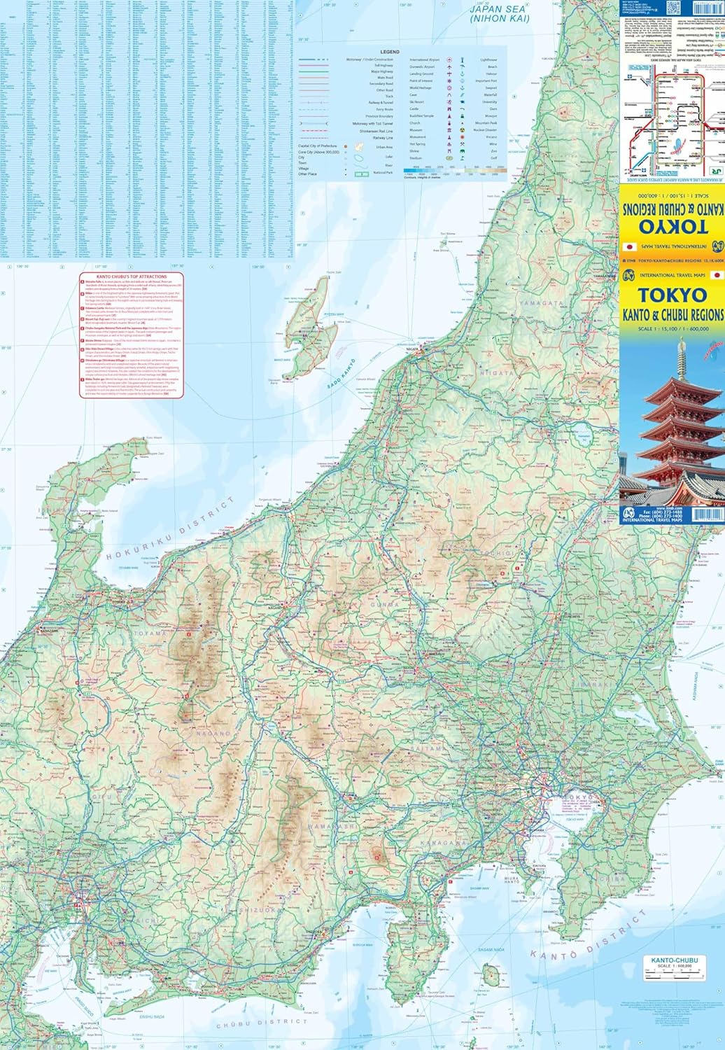 Tokyo - Kanto & Chubu Regions - 1: 15,100 / 600.000  ITM