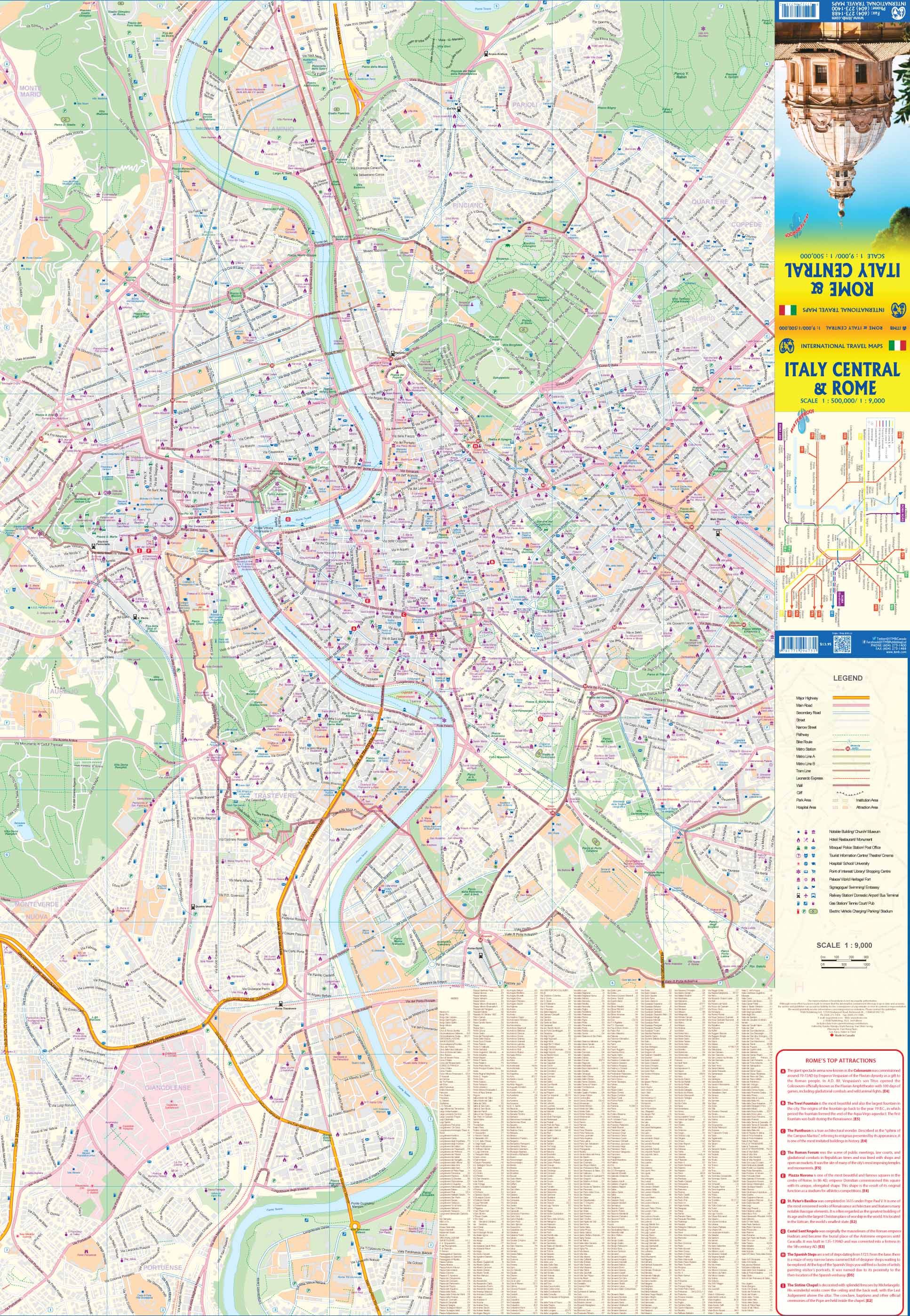 Rome and Central Italy - ITM Travel Map
