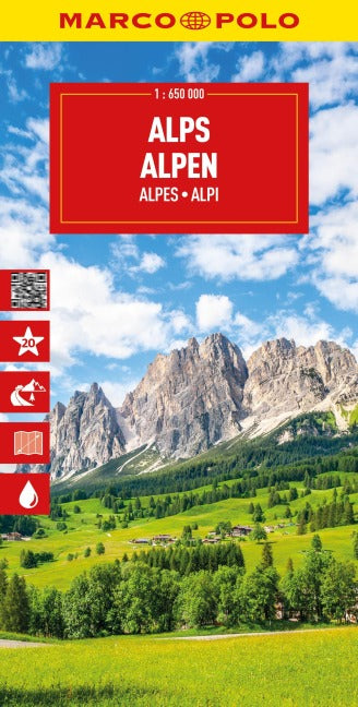 Alpen 1:650.000 - Marco Polo Länderkarte