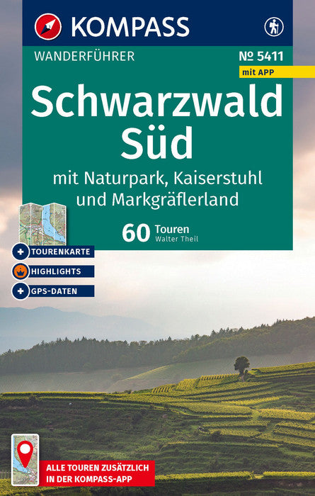 Schwarzwald Süd mit Naturpark, Kaiserstuhl und Markgräflerland - Wanderführer