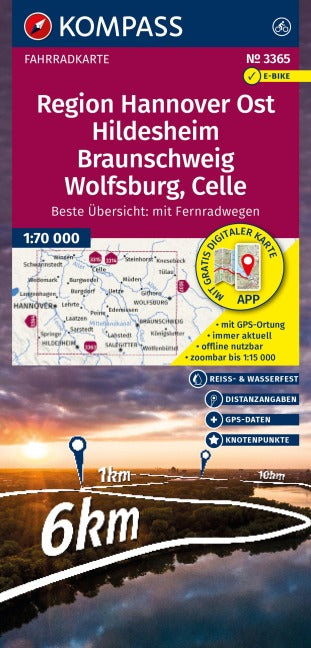 3365 Region Hannover Ost, Hildesheim, Braunschweig, Wolfsburg, Celle, 1:70:000