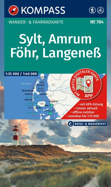 784 Sylt, Amrum, Föhr, Langeneß 1:35.000
