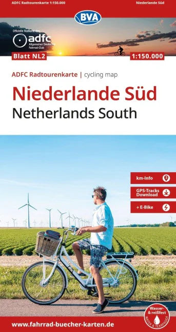 Niederlande Süd - ADFC-Radtourenkarte 1:150.000