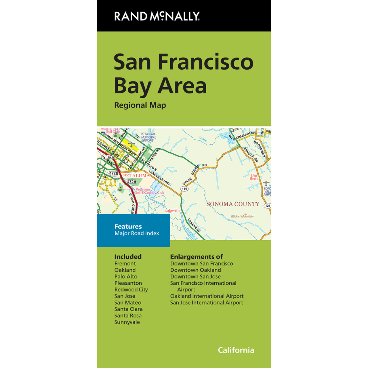 San Francisco - Bay Area - Regionalkarte Rand McNally