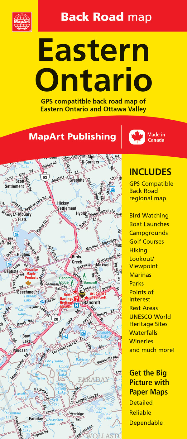 Eastern Ontario Straßenkarte MapArt