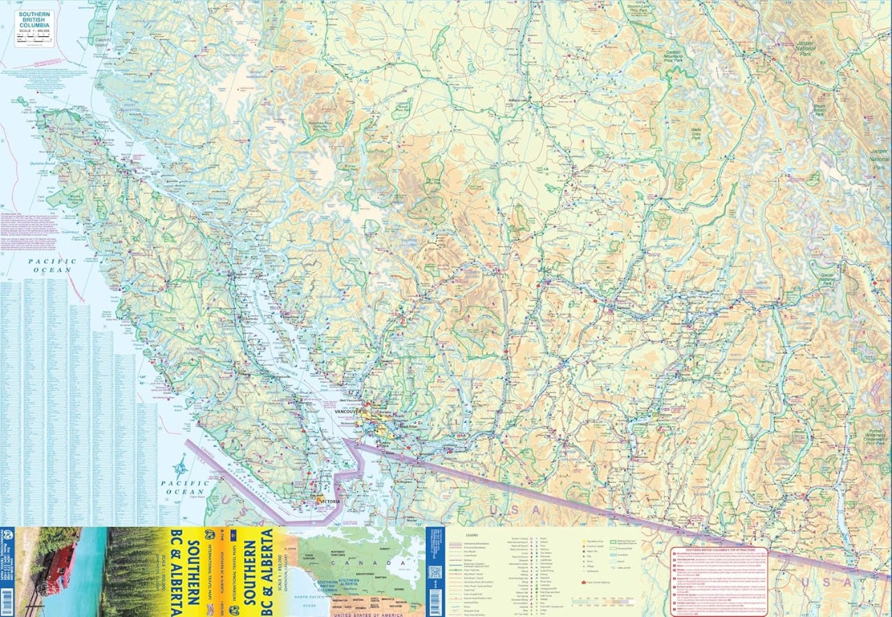 Southern British Columbia & Alberta 1:850.000 ITM
