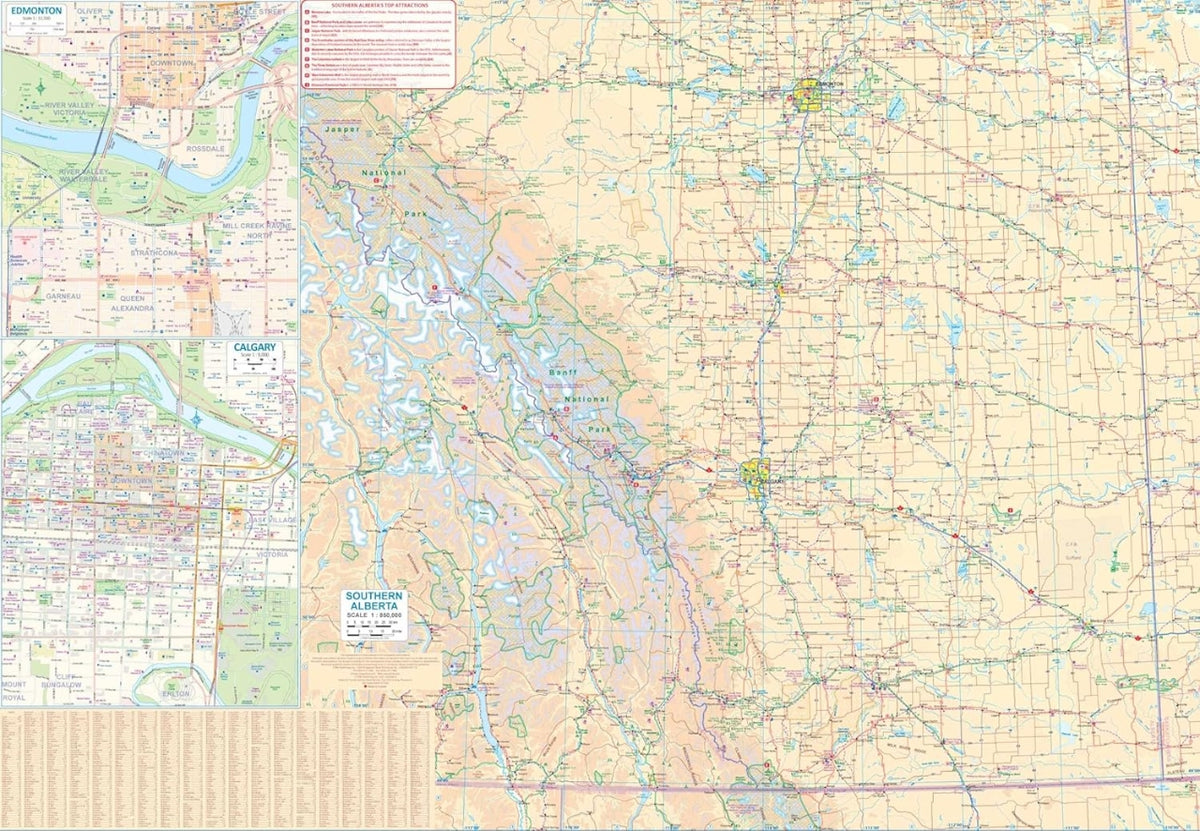 Southern British Columbia & Alberta 1:850.000 ITM