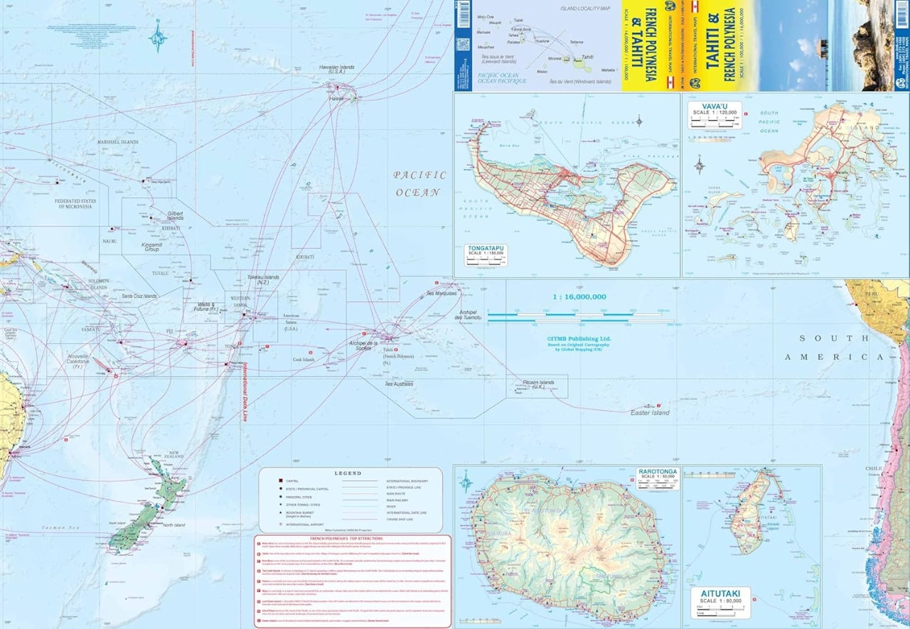 Tahiti & French Polynesien  1:100.000 / 1:16 Mio.