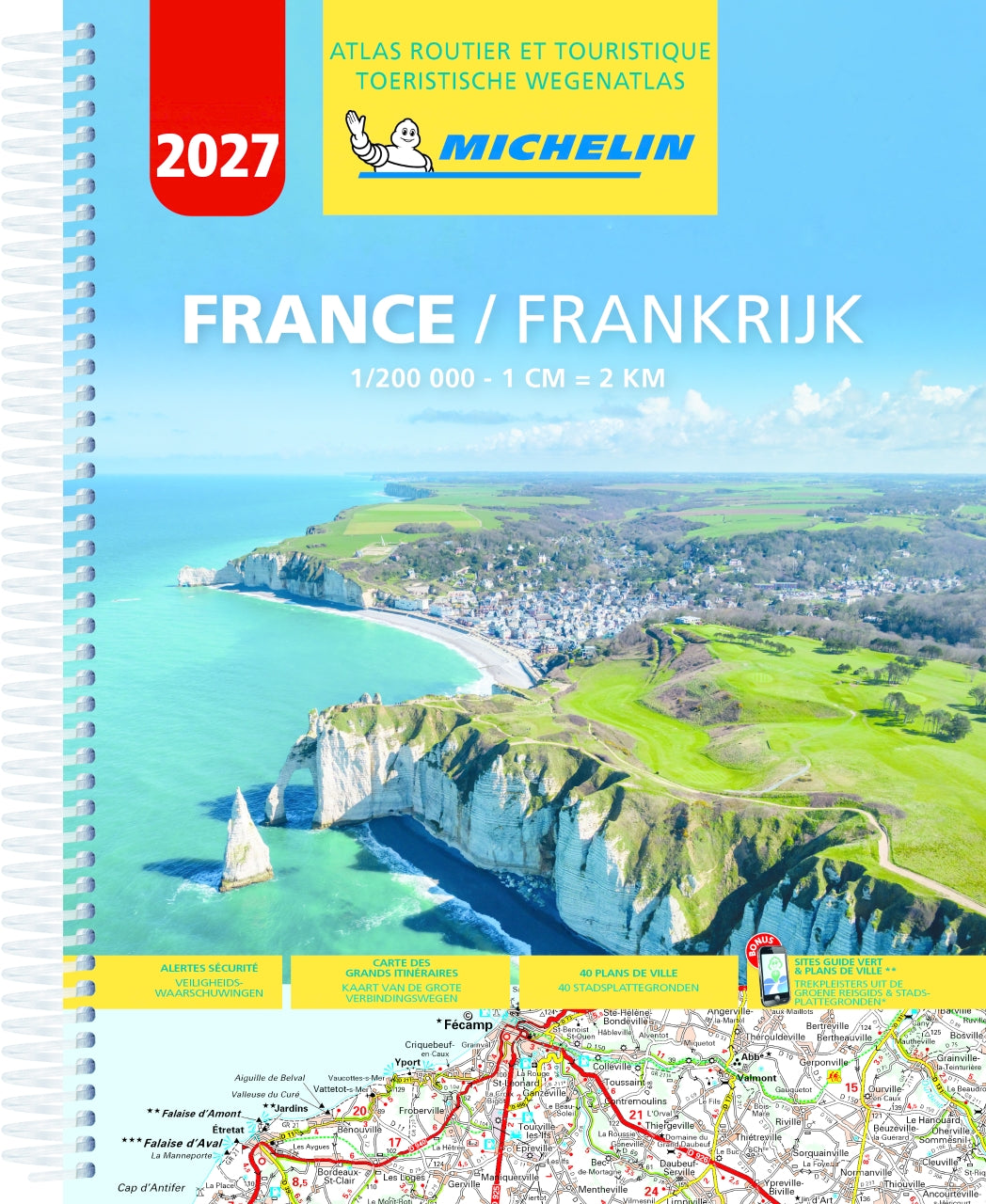 Frankreich 1:200.000 (Spiralo) Touristischer Straßenatlas A4 Michelin Frankreich 2027