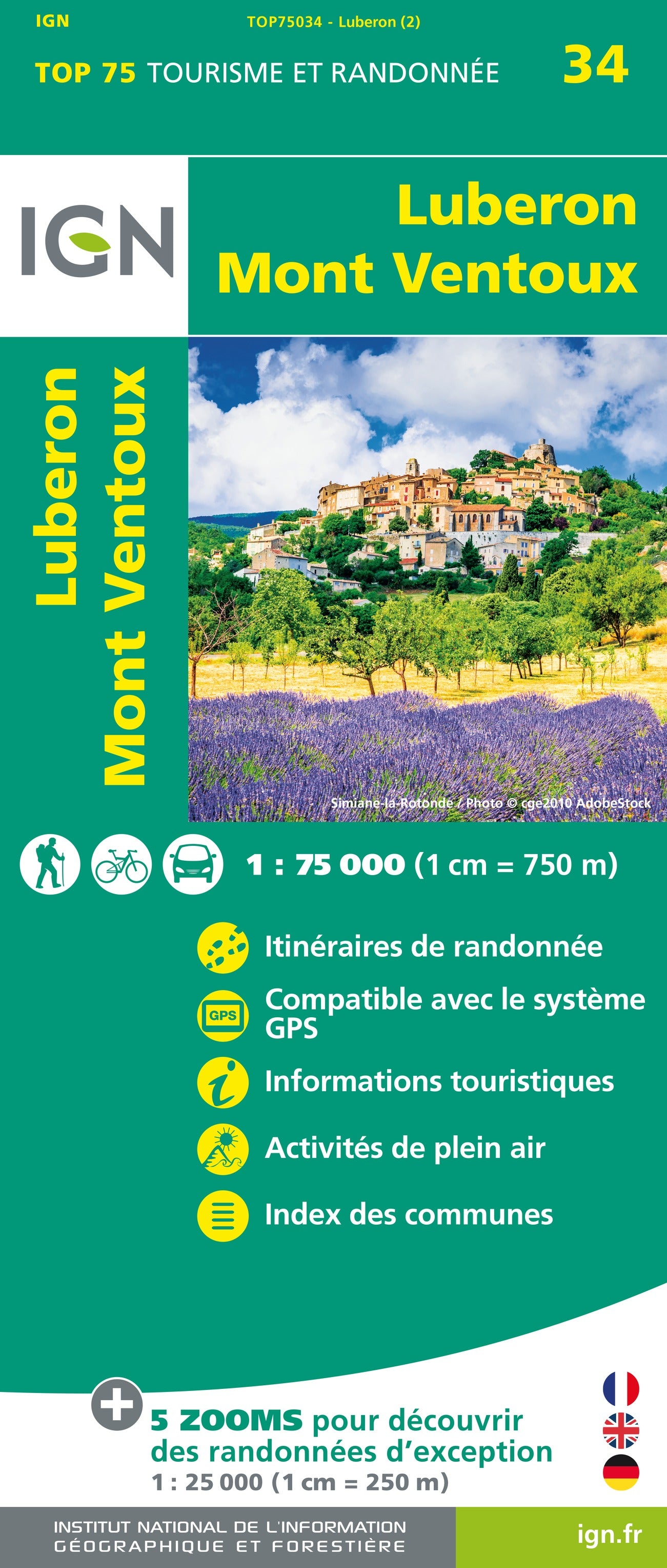 Luberon - Mont Ventoux 1:75.000