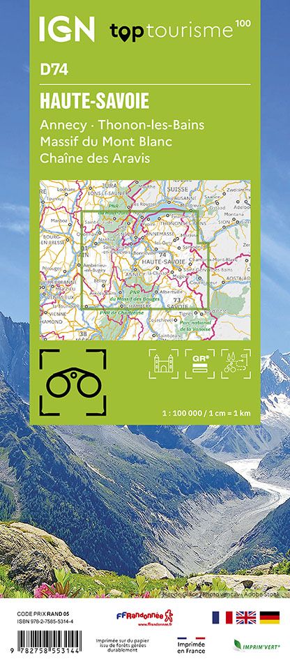 Frankreich 1:100.000 - Fahrradkarten - Topographische Karten der Departements