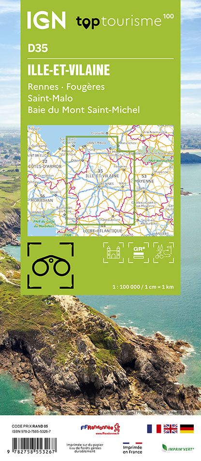 Frankreich 1:100.000 - Fahrradkarten - Topographische Karten der Departements