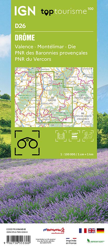 Frankreich 1:100.000 - Fahrradkarten - Topographische Karten der Departements