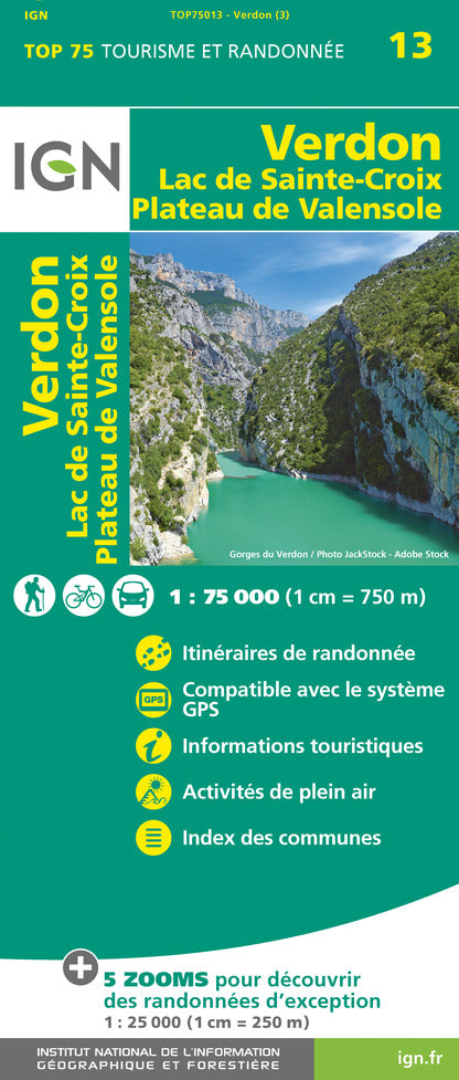 Verdon / Lac de Ste-Croix 1:75.000