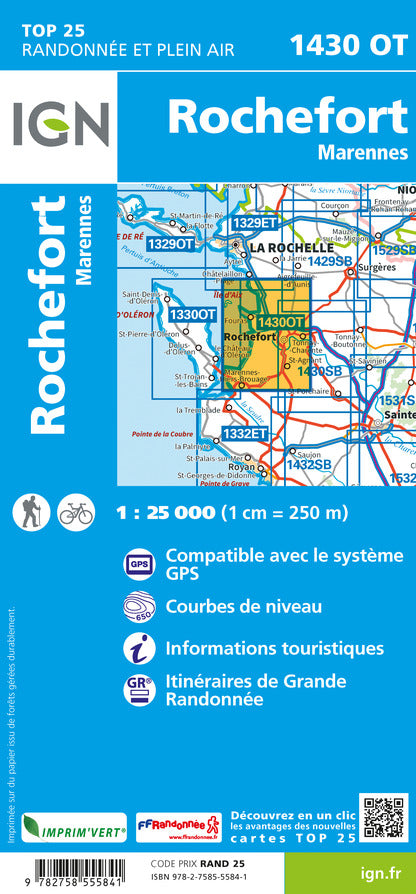 Aquitaine Nord 1:25.000 - Topographische Karte Frankreich Série Bleue