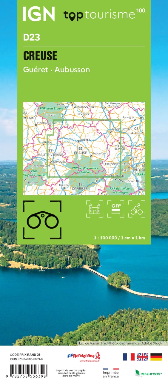 Frankreich 1:100.000 - Fahrradkarten - Topographische Karten der Departements