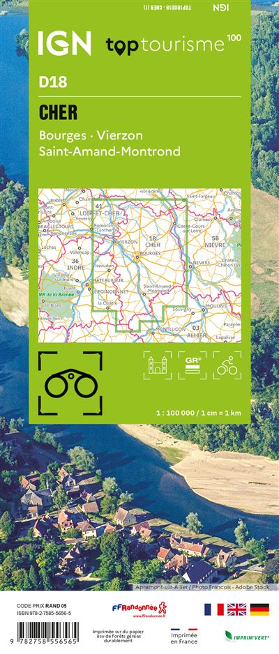 Frankreich 1:100.000 - Fahrradkarten - Topographische Karten der Departements