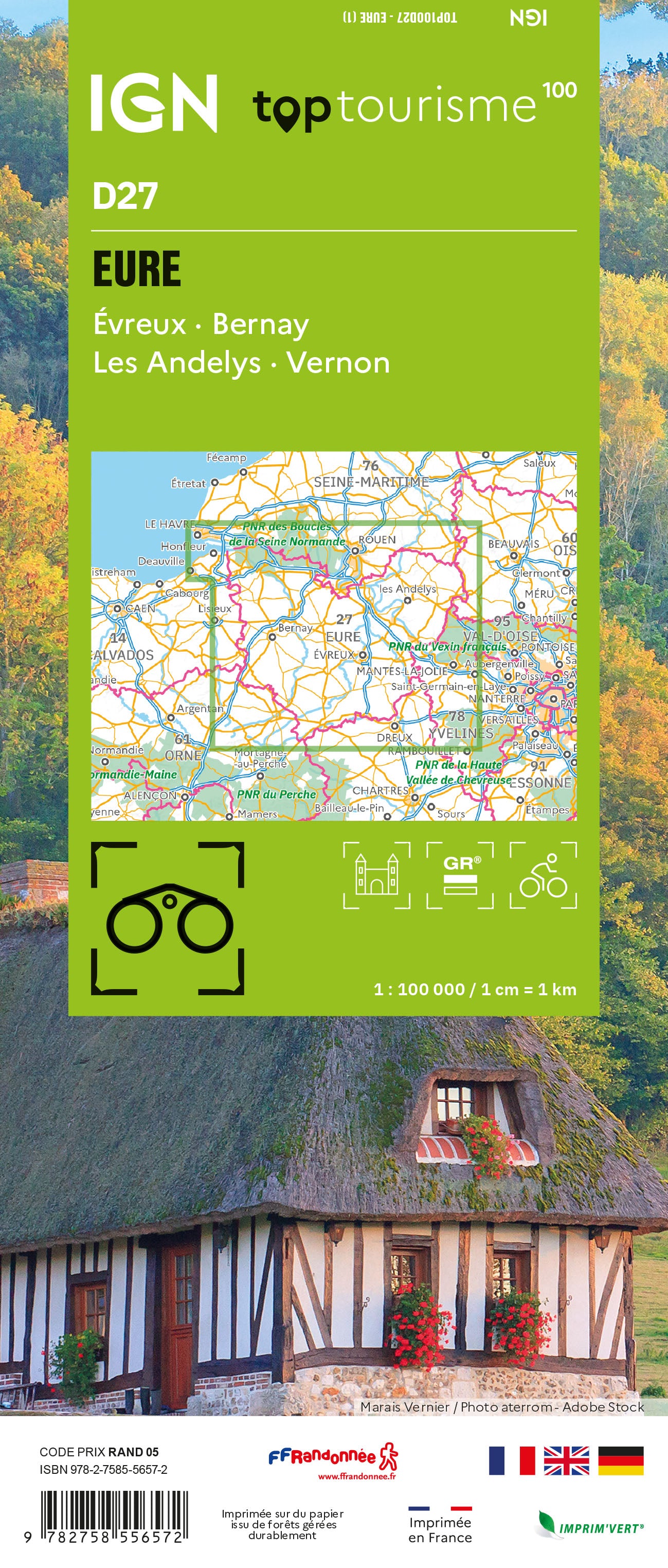 Frankreich 1:100.000 - Fahrradkarten - Topographische Karten der Departements