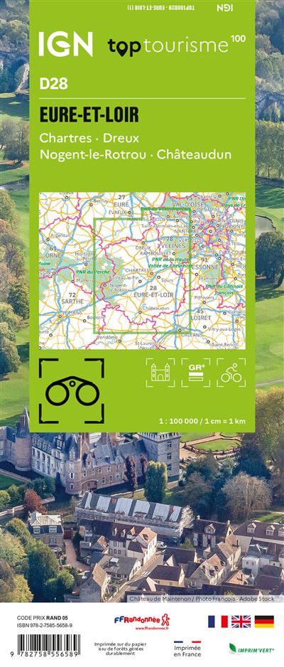 Frankreich 1:100.000 - Fahrradkarten - Topographische Karten der Departements