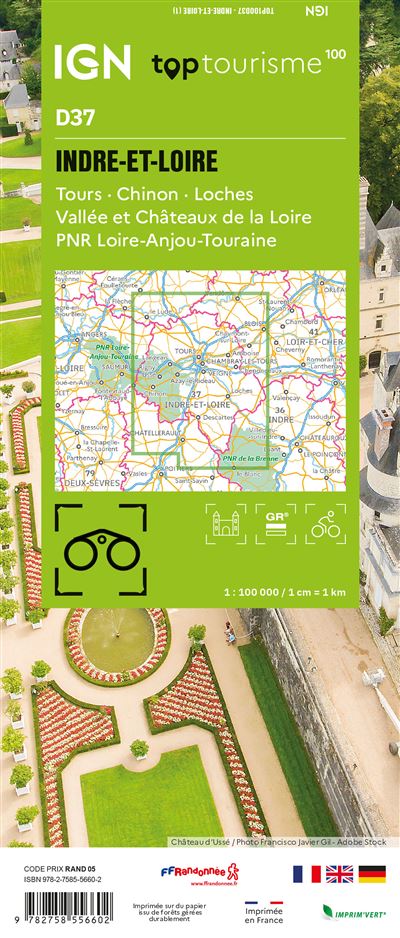 Frankreich 1:100.000 - Fahrradkarten - Topographische Karten der Departements