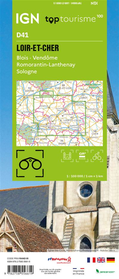 Frankreich 1:100.000 - Fahrradkarten - Topographische Karten der Departements