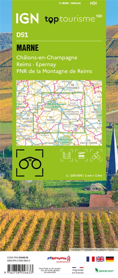 Frankreich 1:100.000 - Fahrradkarten - Topographische Karten der Departements