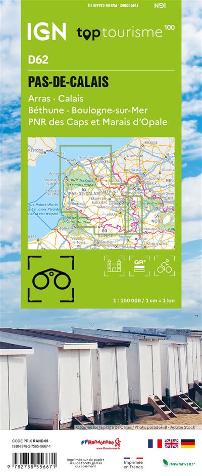 Frankreich 1:100.000 - Fahrradkarten - Topographische Karten der Departements