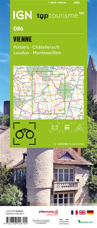 Frankreich 1:100.000 - Fahrradkarten - Topographische Karten der Departements