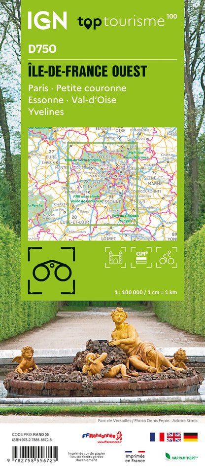 Frankreich 1:100.000 - Fahrradkarten - Topographische Karten der Departements