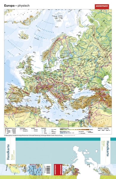 Europa: physisch / politisch - Handkarte Westermann