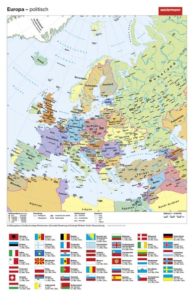 Europa: physisch / politisch - Handkarte Westermann
