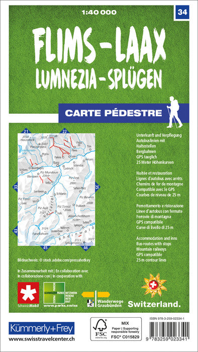 Wanderkarten Schweiz - 1:40.000 - Kümmerly & Frey