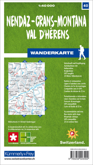 Wanderkarten Schweiz - 1:40.000 - Kümmerly & Frey