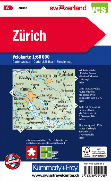 Fahrradkarten Schweiz - 1:60.000 - Kümmerly & Frey